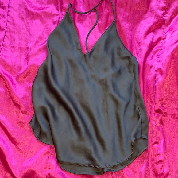 Astr Tops - Astr Gray Satin Top 🖤